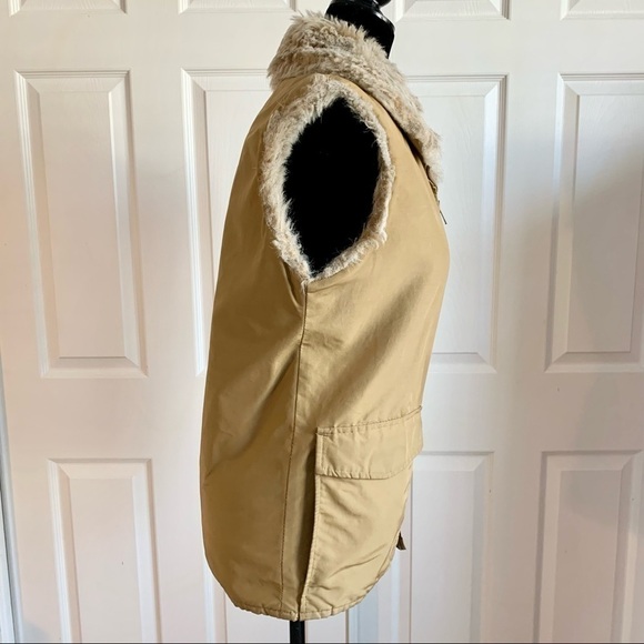 Woolrich Tan Faux Fur Lined Zipper Vest - Picture 5 of 9